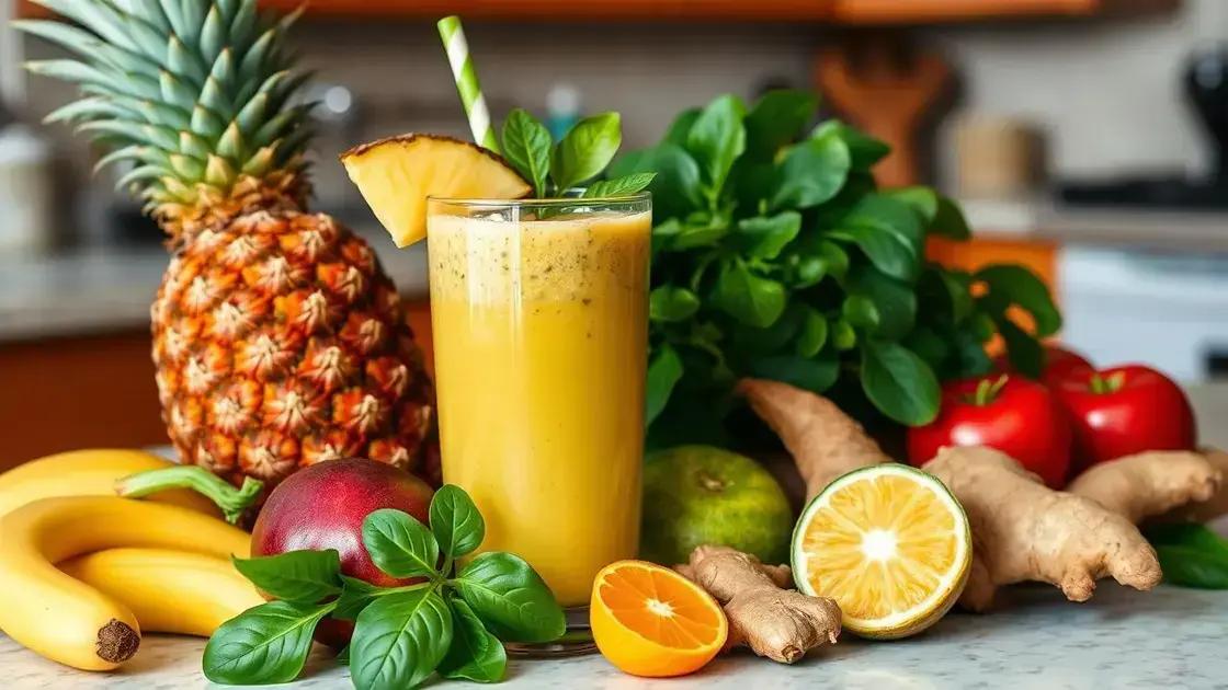 Benefits of a Pineapple, Spinach, and Ginger Smoothie