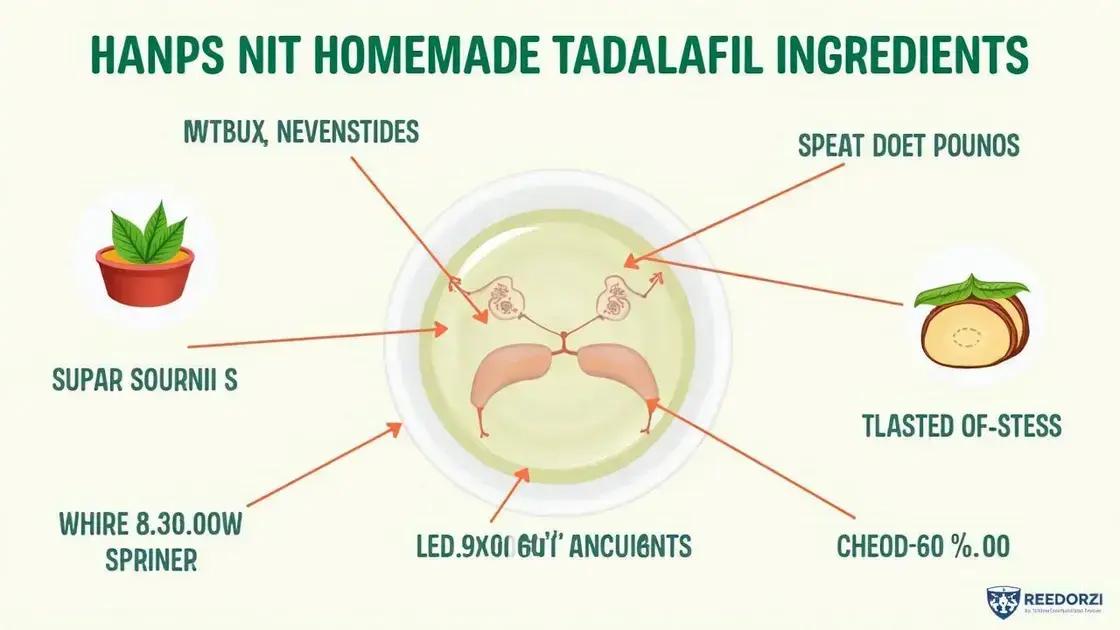 Benefits of Homemade Tadalafil Ingredients