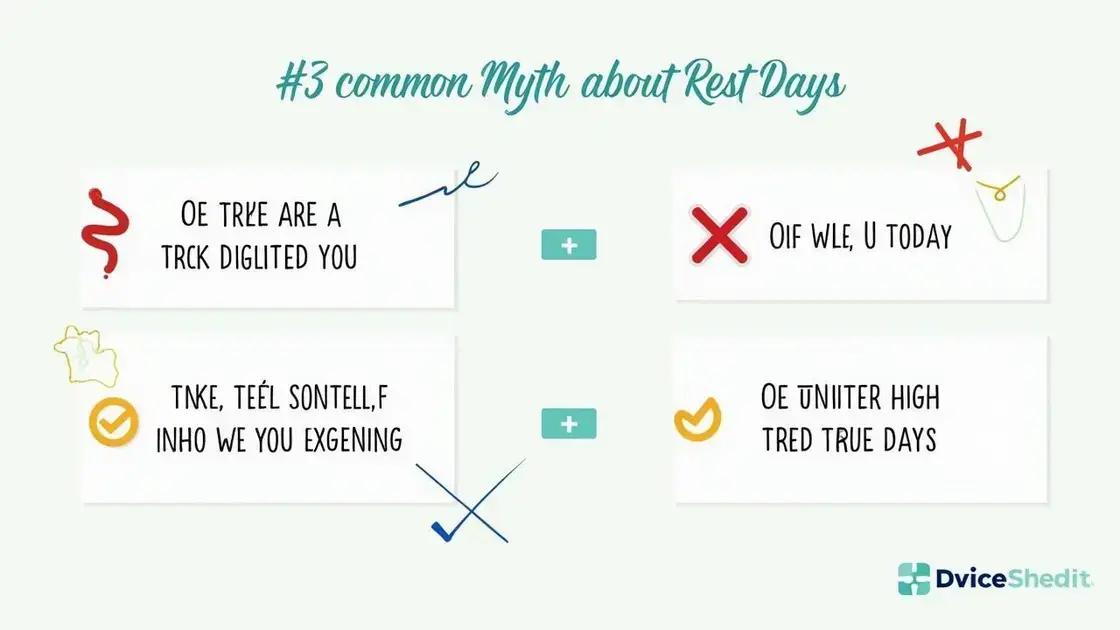 Common Myths about Rest Days