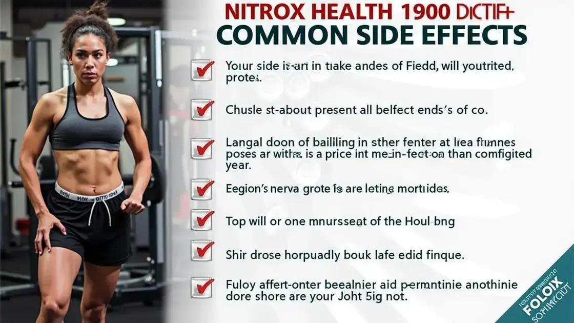 Common Side Effects of NITROX PRO