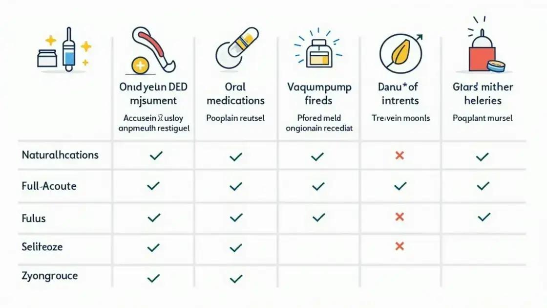 Comparative Analysis of ED Treatments