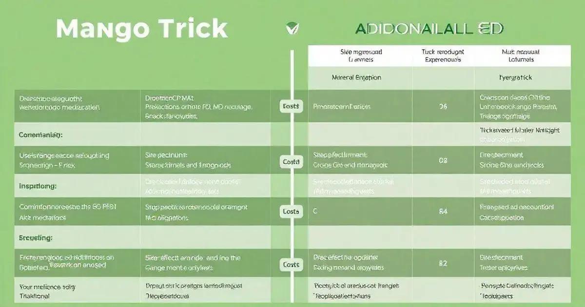 Comparative Analysis with Traditional ED Treatments