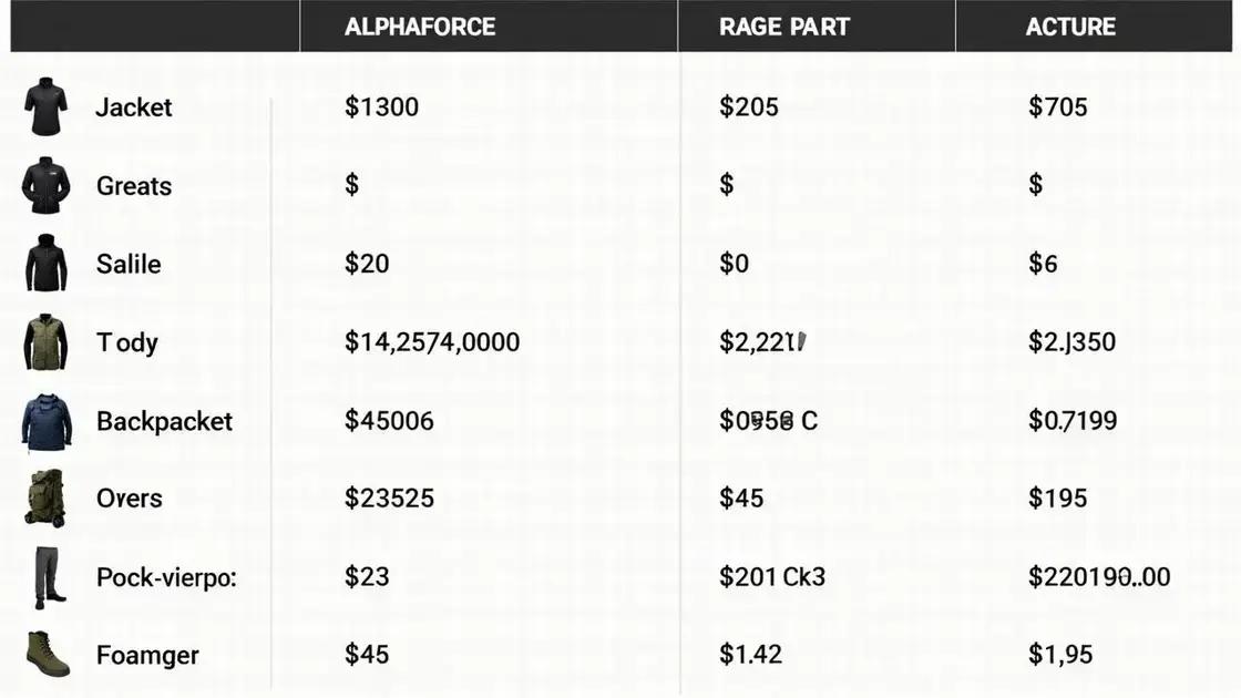 Comparing Alpha Force Prices