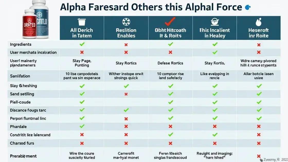 Comparing Alpha Force with Other Supplements