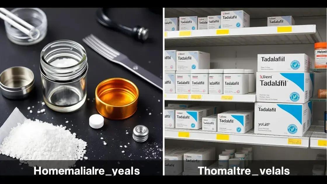 Comparing Homemade and Branded Tadalafil