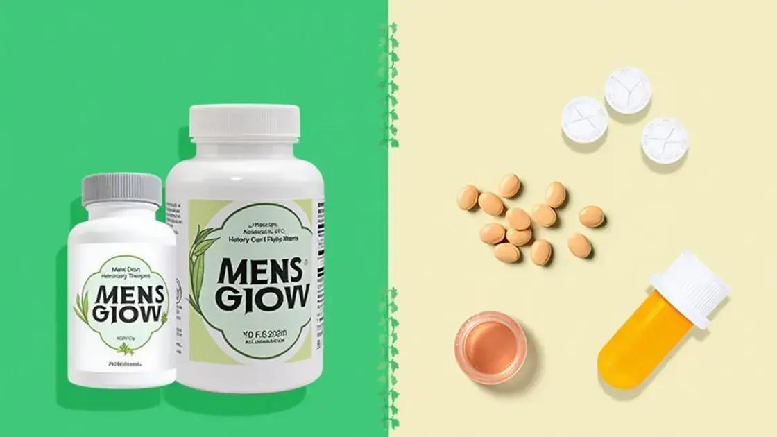 Comparing Mens Grow with Traditional Medications