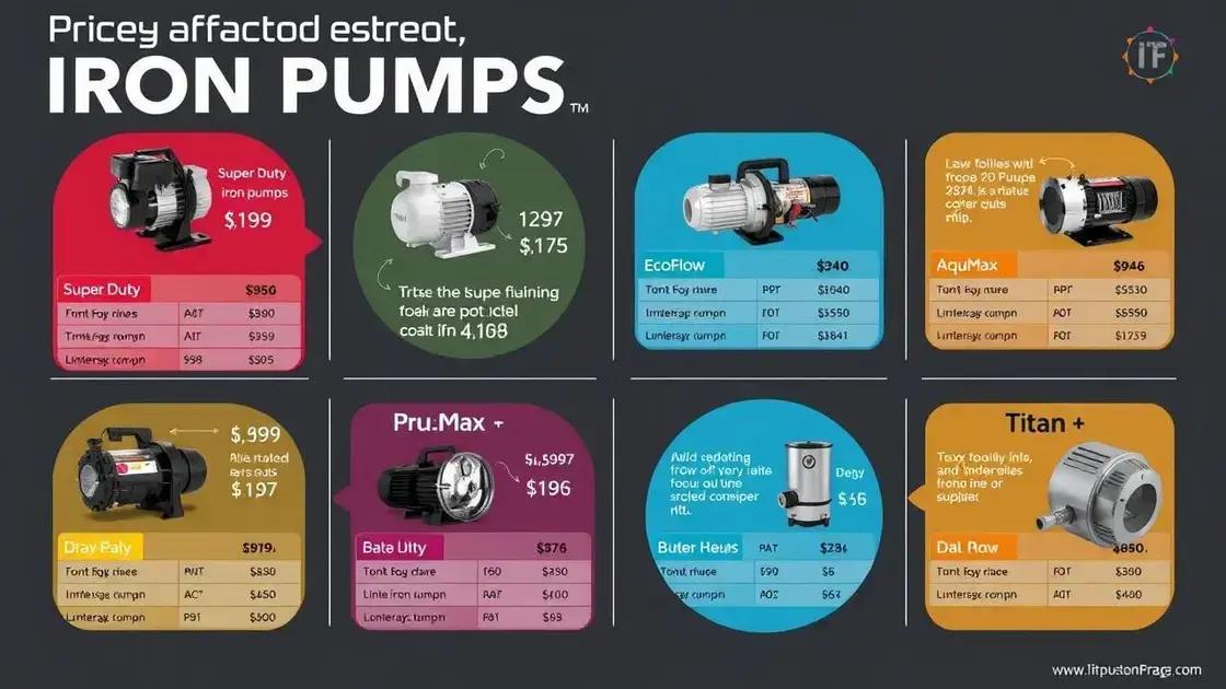 Comparing Prices of Popular Iron Pumps