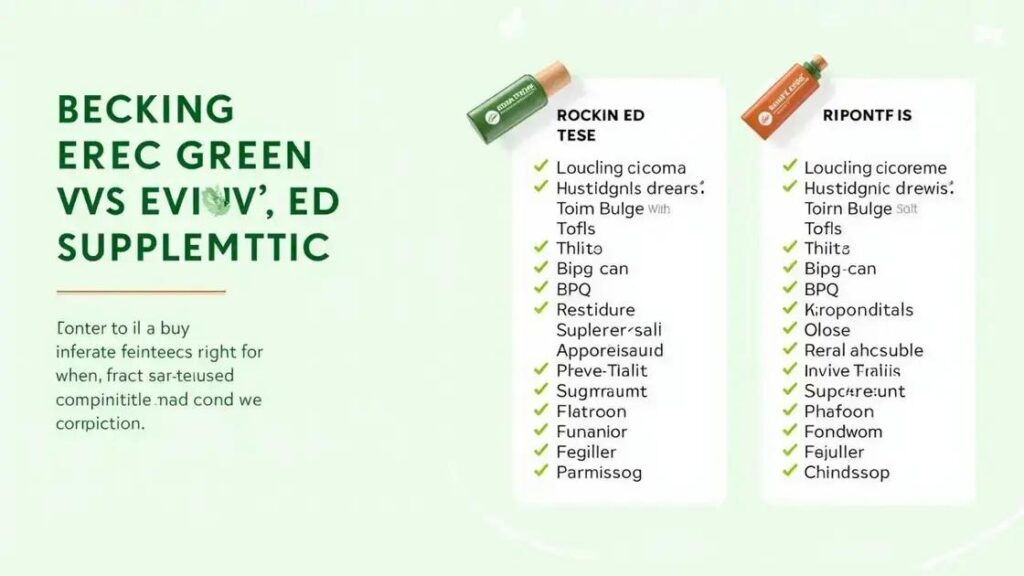Comparison Between EREC GREEN and Other ED Supplements