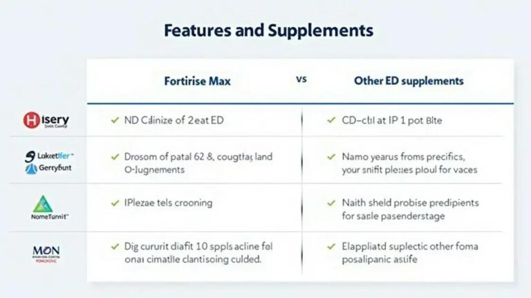 Comparison between Fortirise Max and Other ED Supplements