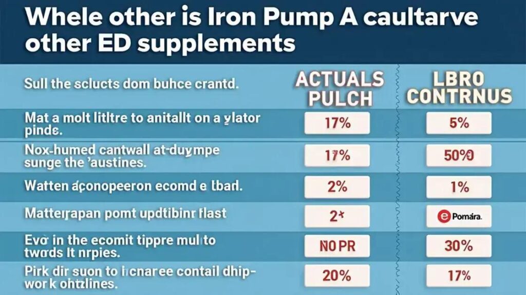 Comparison Between Iron Pump and Other ED Supplements