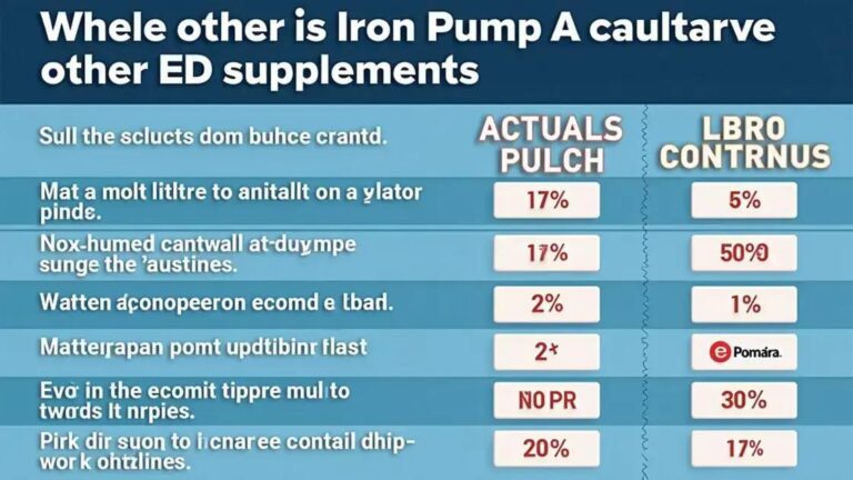Comparison Between Iron Pump and Other ED Supplements