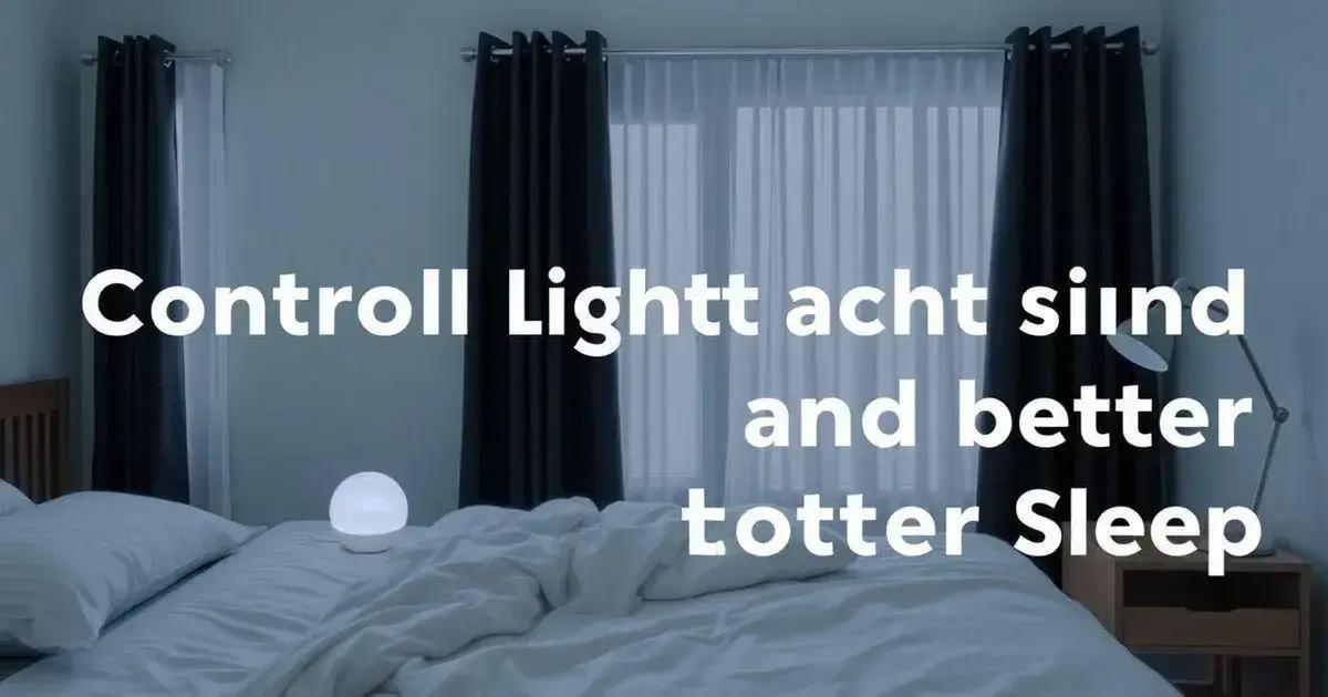 Control Light and Sound for Better Sleep