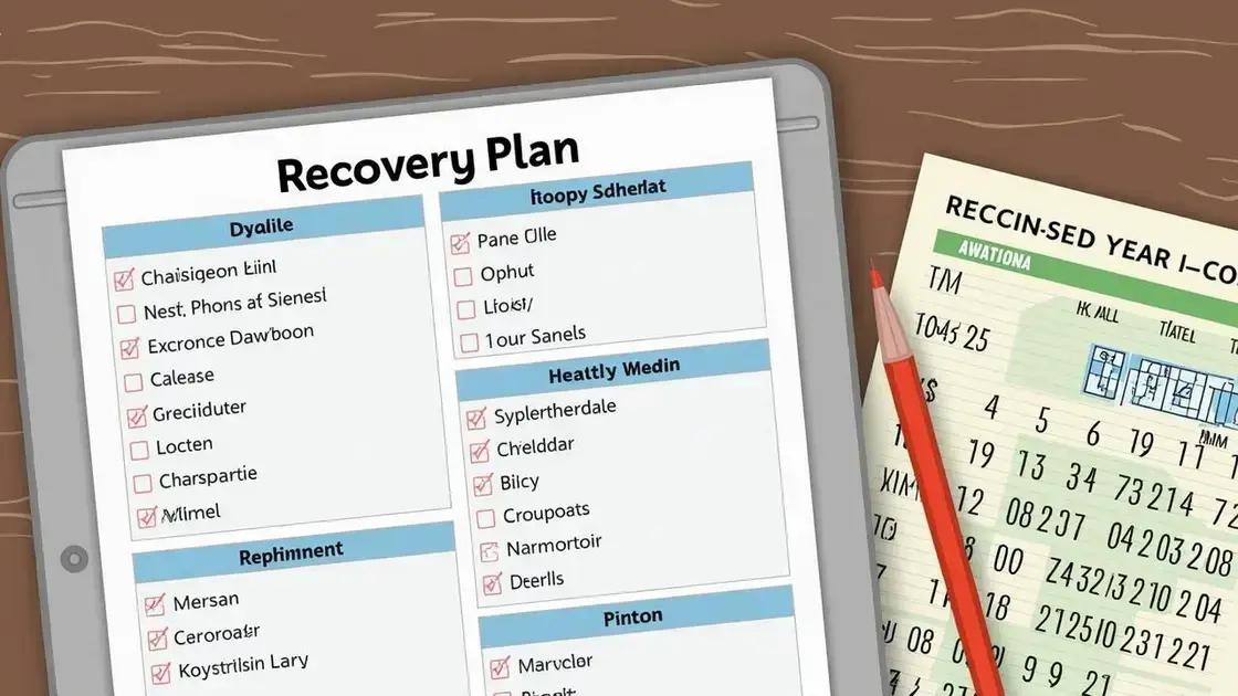 Creating a Recovery Plan