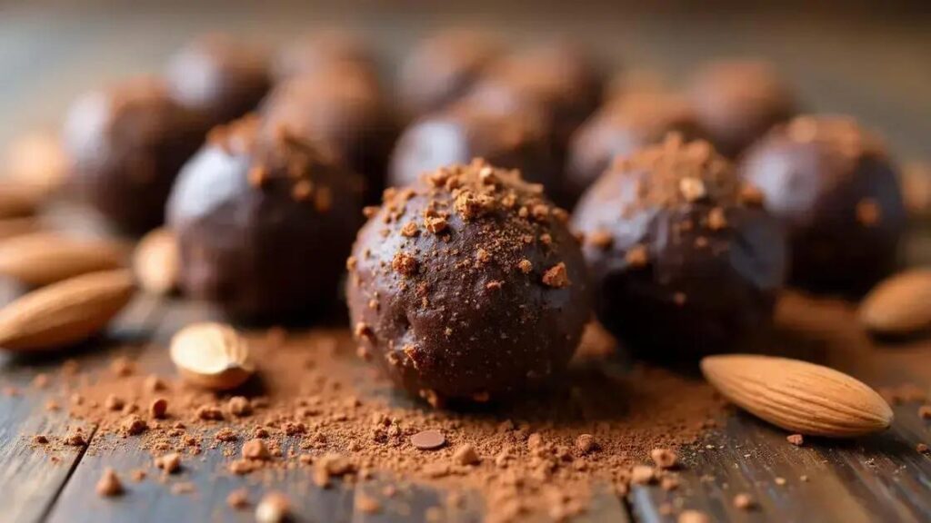 Dark Chocolate and Almond Butter Energy Bites for Men’s Health