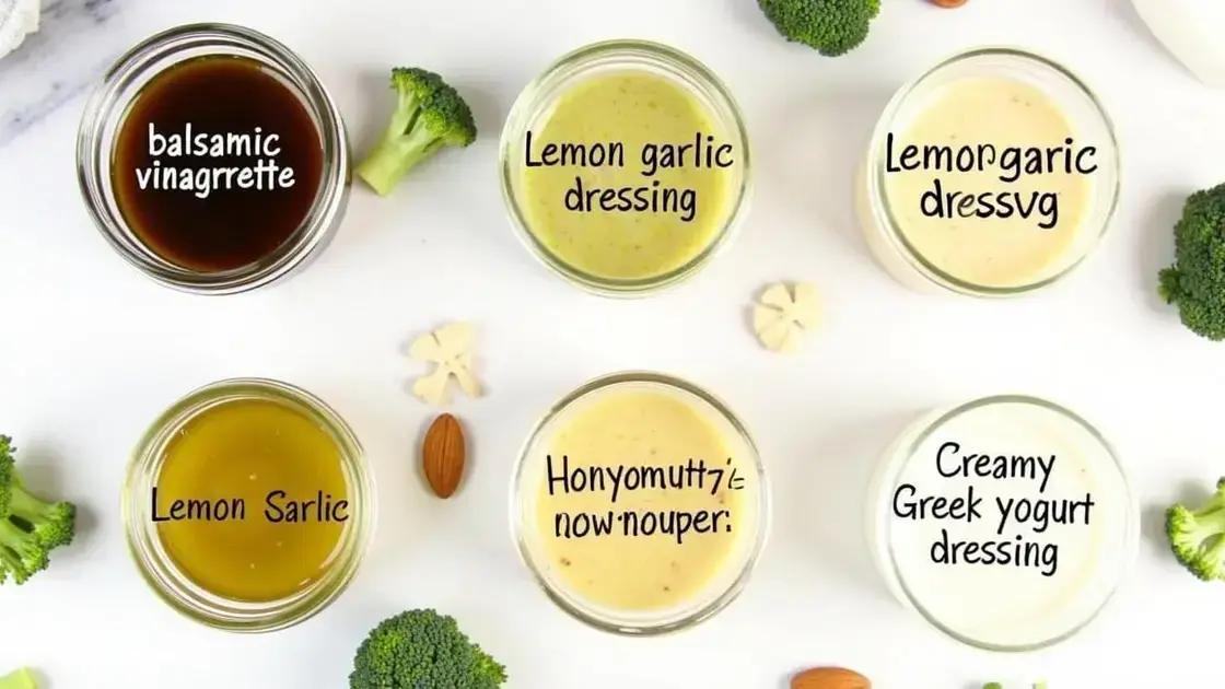 Dressing Options for the Salad
