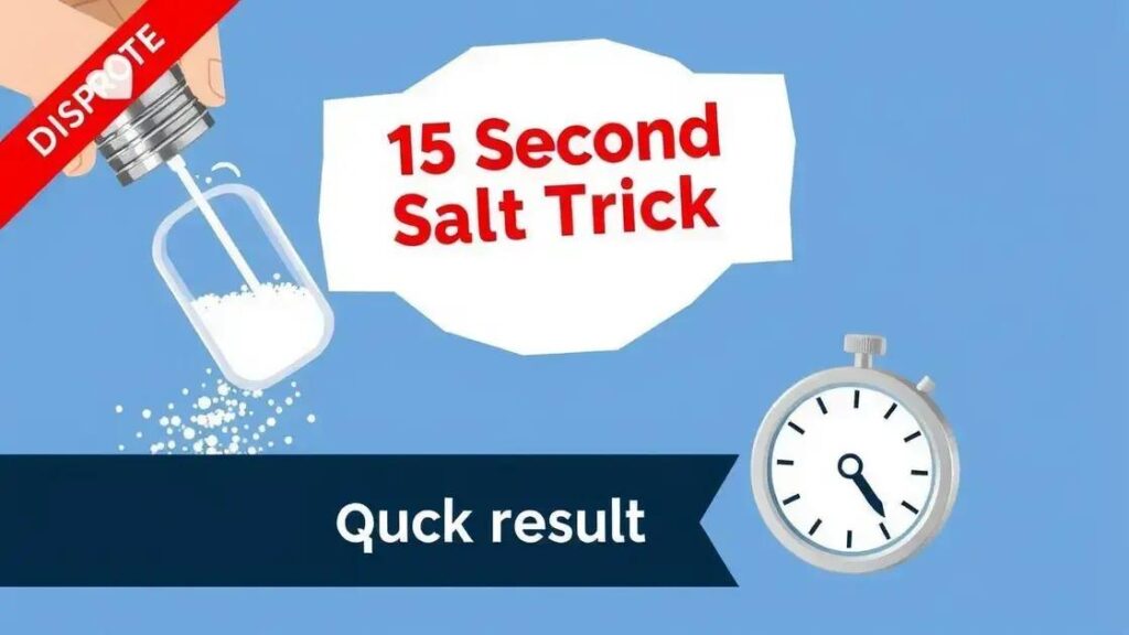 Early Indicators That the 15 Second Salt Trick Works