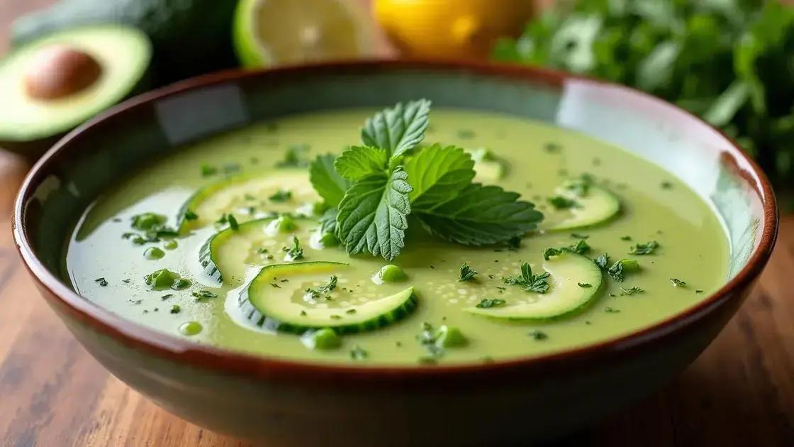 Easy Cucumber and Avocado Soup Recipe
