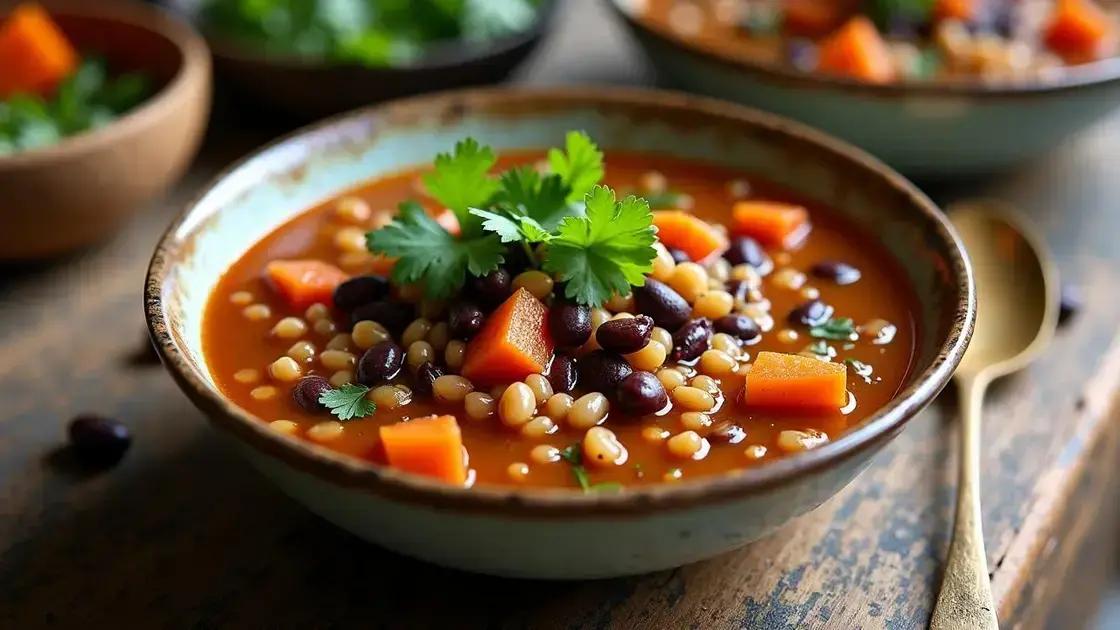 Easy Spicy Lentil and Black Bean Soup Recipe