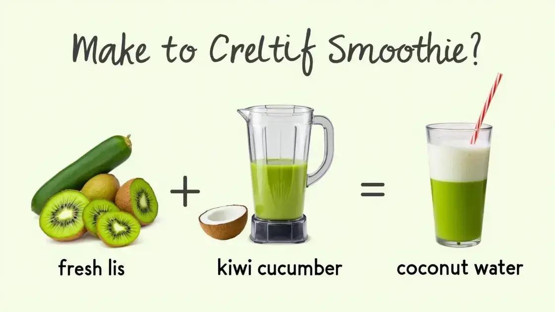 Easy Steps to Make Your Smoothie