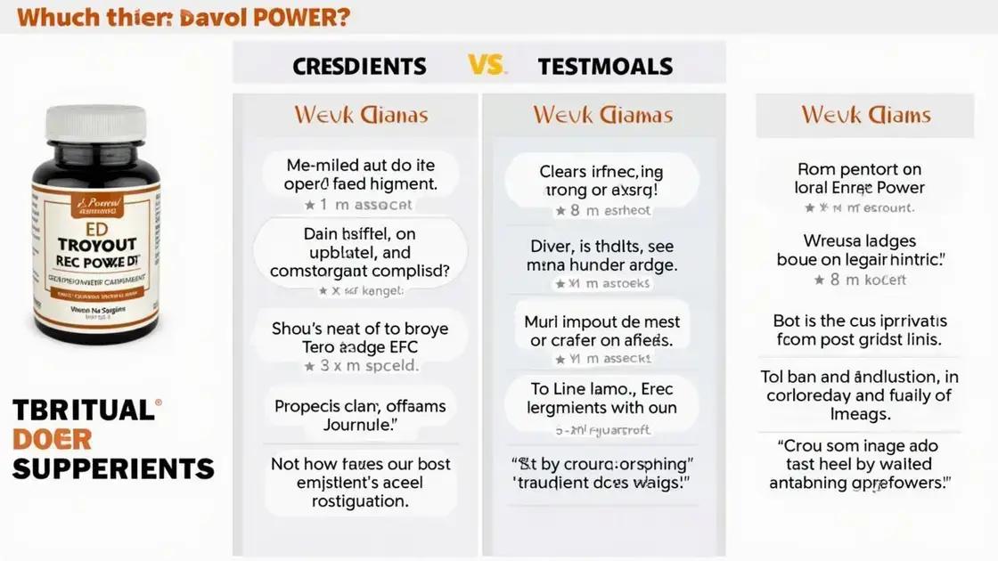 Erec Power vs. Other Supplements