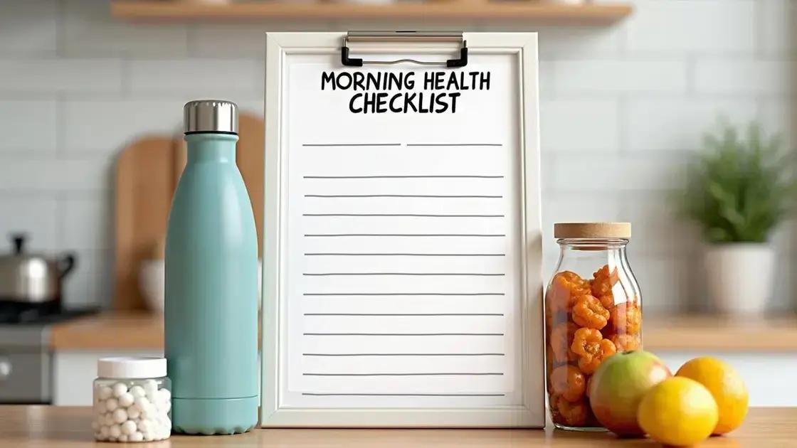 Essential Items to Include in Your Health Checklist