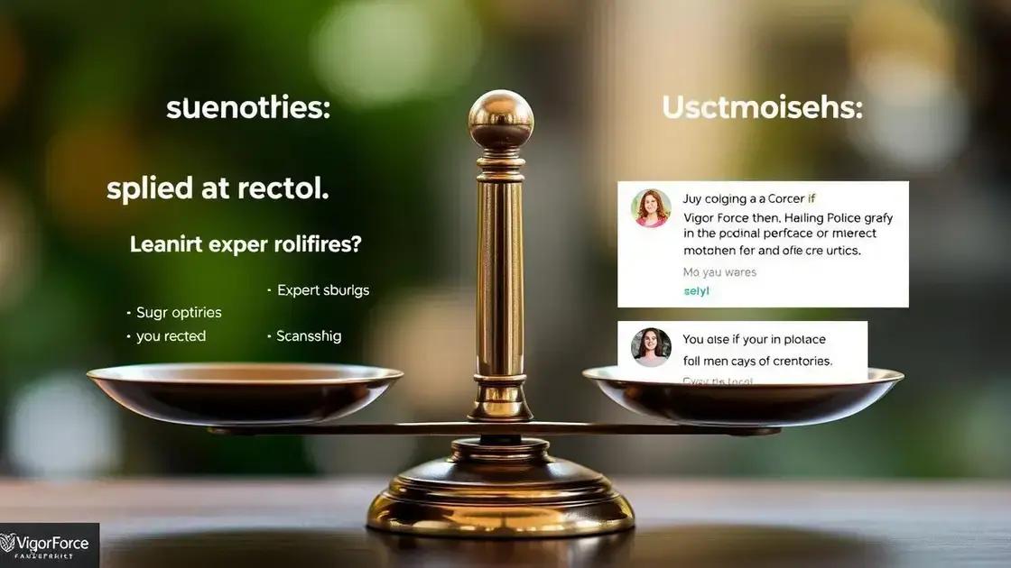 Expert Opinions and User Experiences