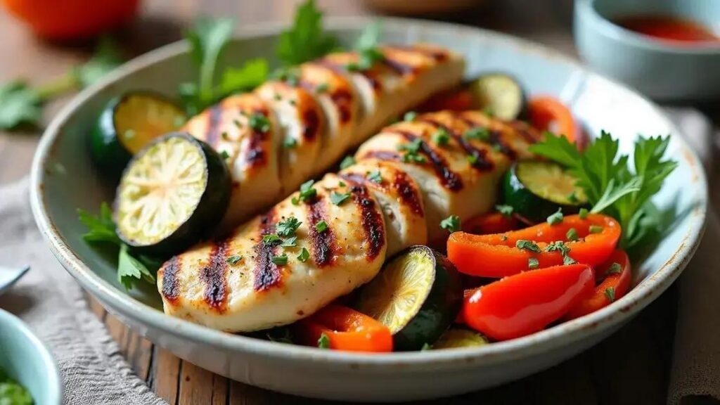 Grilled Chicken and Roasted Vegetable Bowl Recipes for Hormonal Support