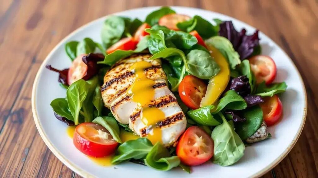 Grilled Chicken and Spinach Salad Recipes with Citrus Dressing