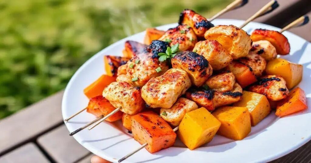 Grilled Chicken and Sweet Potato Skewer Recipes: Paprika Delight