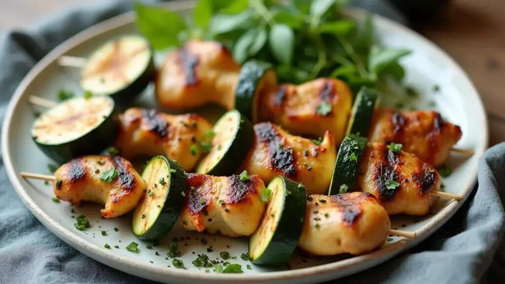 Grilled Chicken and Zucchini Skewer Recipes for Healthy Hormones