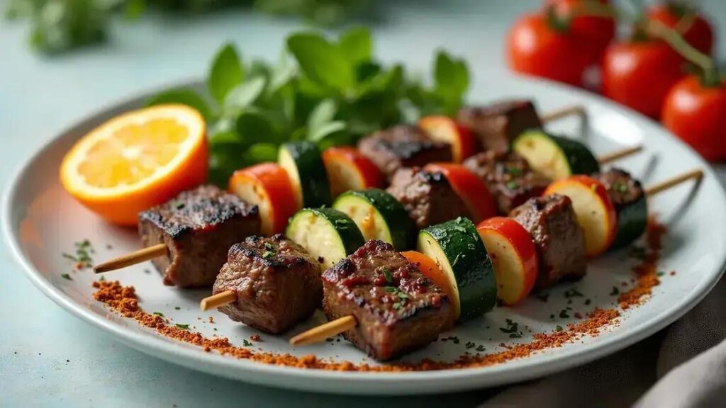 Grilled Lamb and Zucchini Skewers Recipes for Testosterone Boost