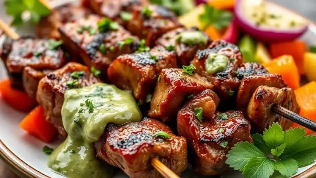 Grilled Lamb Skewers with Mint Sauce: Boost Testosterone Now