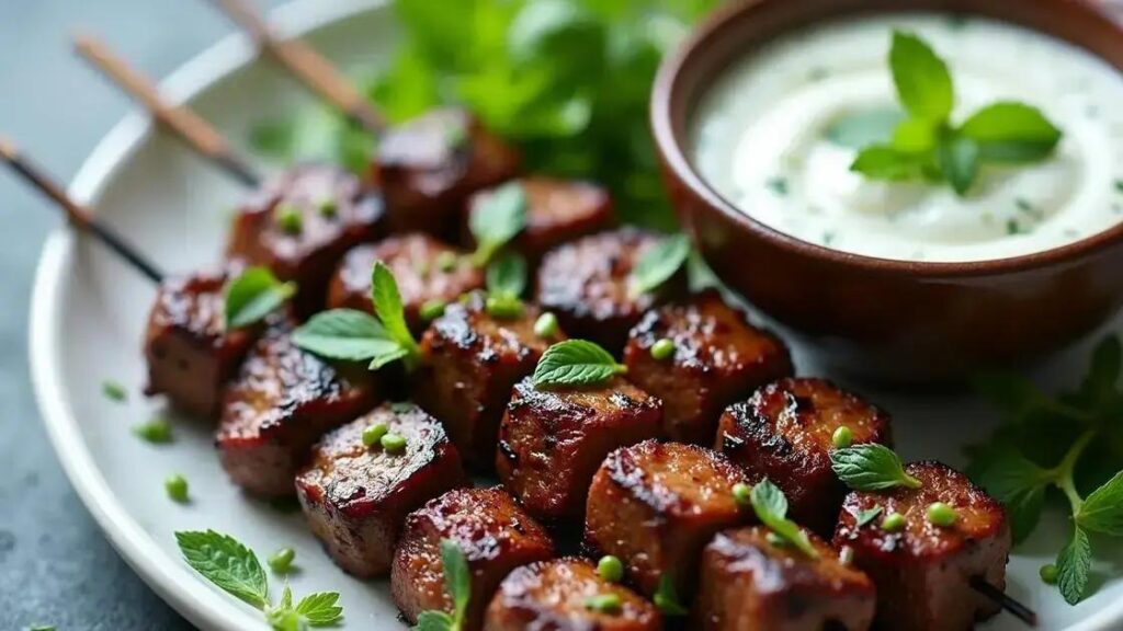 Grilled Lamb Skewers with Mint Yogurt Sauce: A Men’s Wellness Perspective