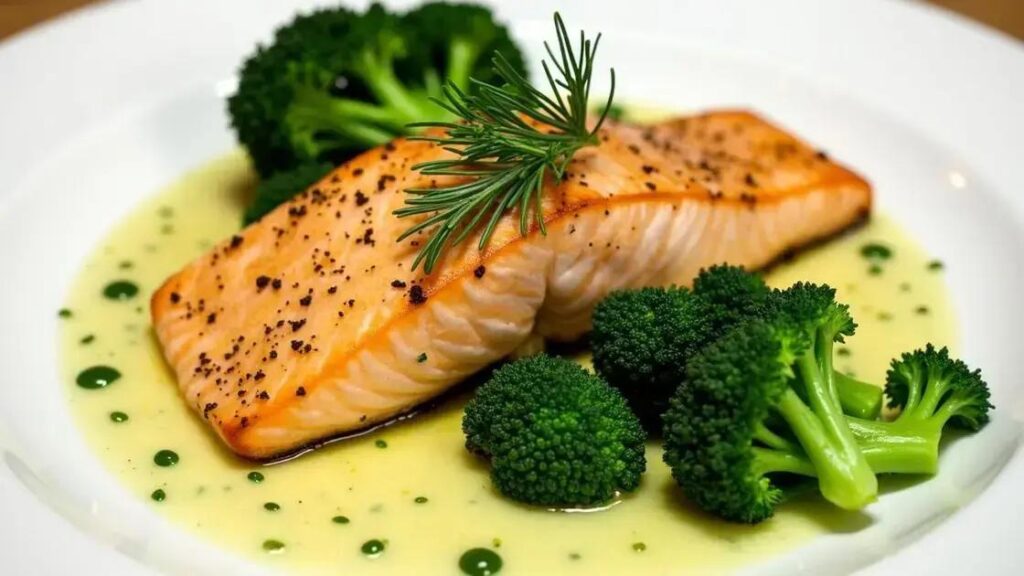 Grilled Salmon and Broccoli Recipes with Lemon Dill Sauce
