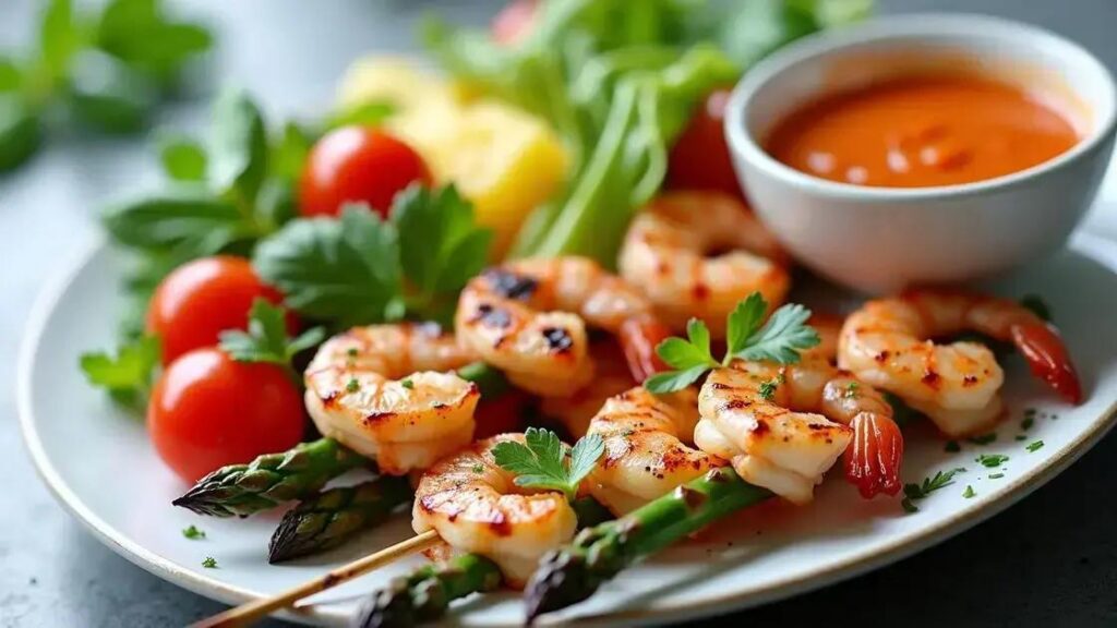 Grilled Shrimp and Asparagus Skewers Recipes for Healthy Hormones