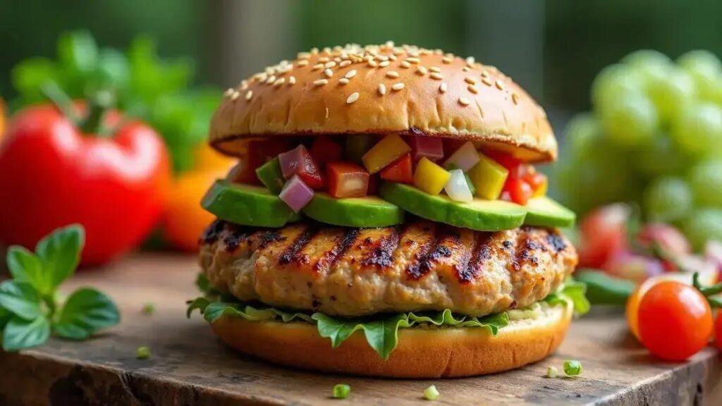 Grilled Turkey Burger Recipes with Avocado and Salsa: Enjoy
