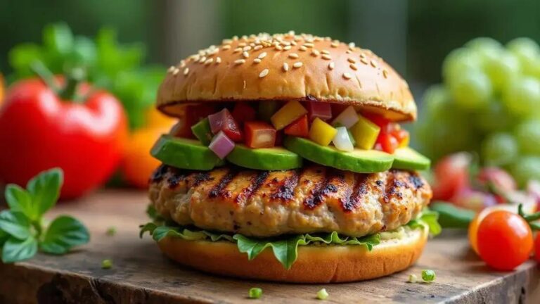 Grilled Turkey Burger Recipes with Avocado and Salsa: Enjoy