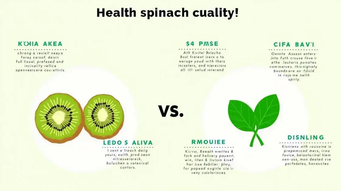 Health Benefits of Kiwi and Spinach