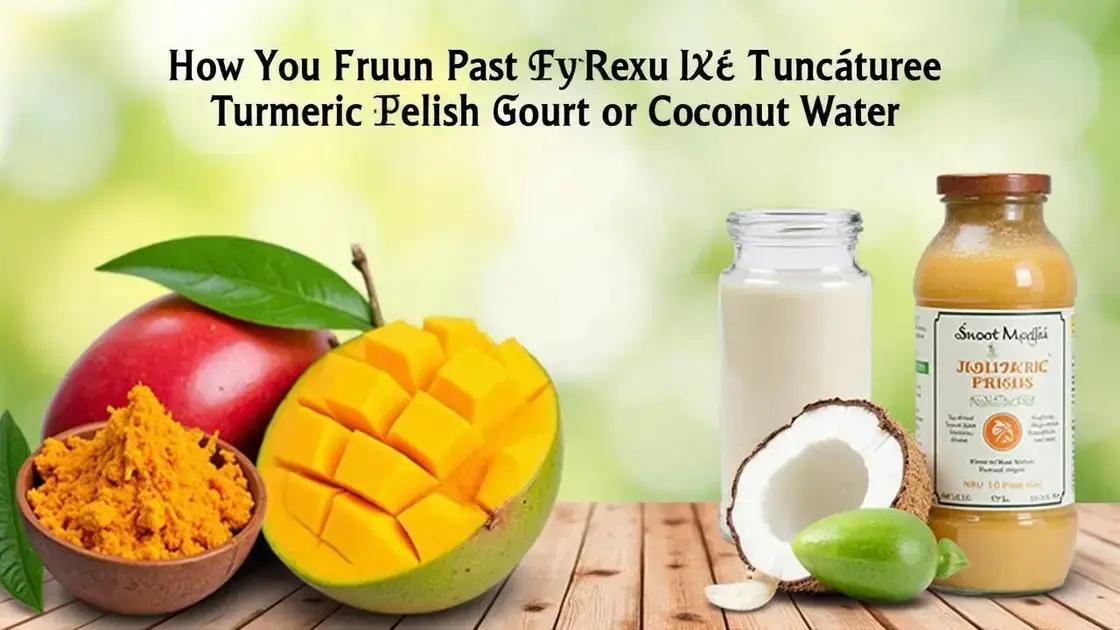 Health Benefits of Mango, Turmeric, and Coconut Water