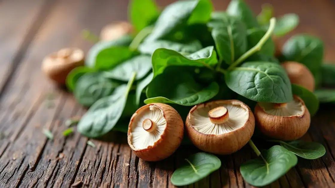 Health Benefits of Spinach and Mushrooms