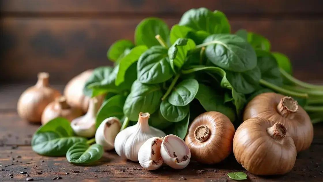 Health Benefits of Spinach, Mushrooms, and Garlic