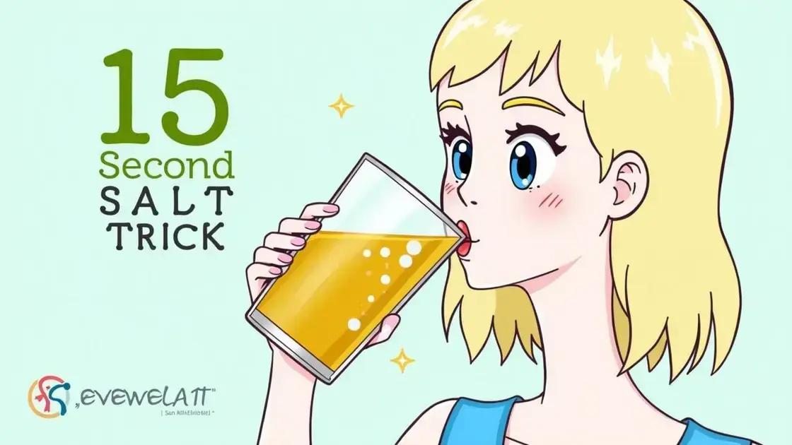 Health Benefits of the Salt Trick Health Benefits of the Salt Trick