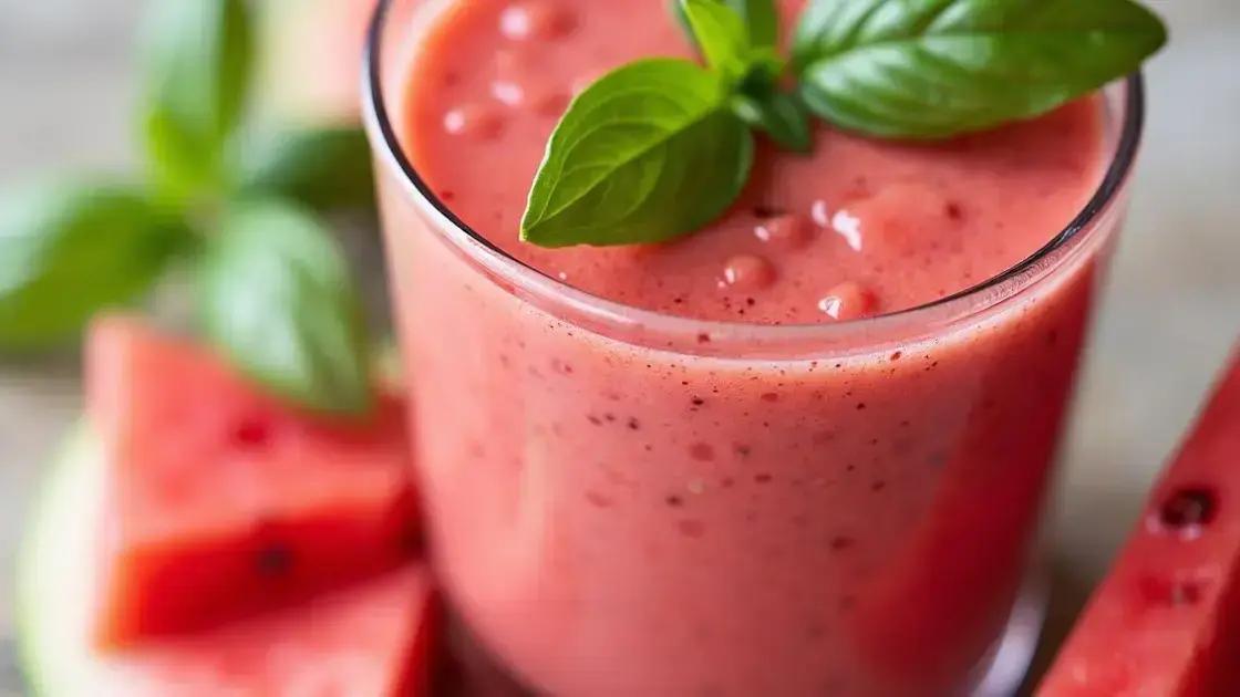 Health Benefits of Watermelon and Basil Smoothies