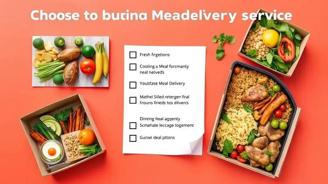 How to Choose the Right Meal Service