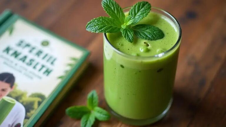 How to Make a Green Smoothie with Spirulina and Mint