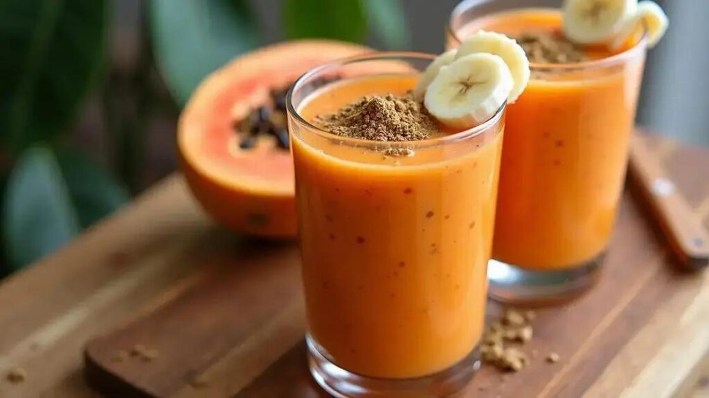 How to Make a Hormonal Support Smoothie with Papaya and Maca Powder