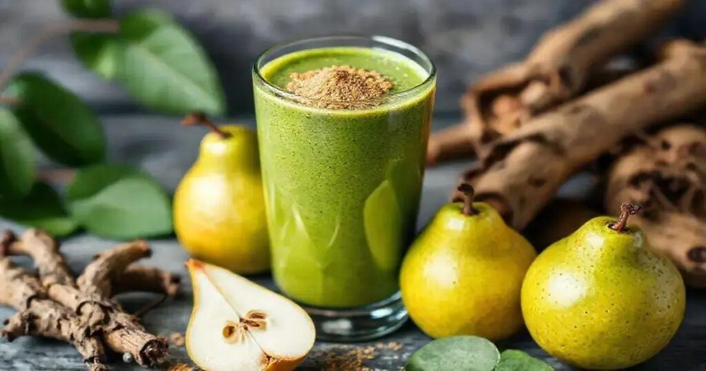 How to Make a Hormonal Support Smoothie with Pear and Maca Powder