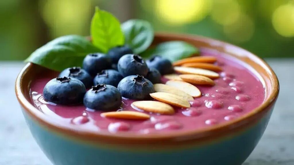 How to Make a Smoothie Bowl with Blueberries and Spinach