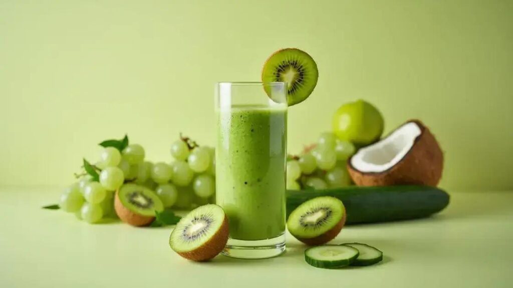 How to Make a Smoothie with Kiwi, Cucumber, and Coconut Water