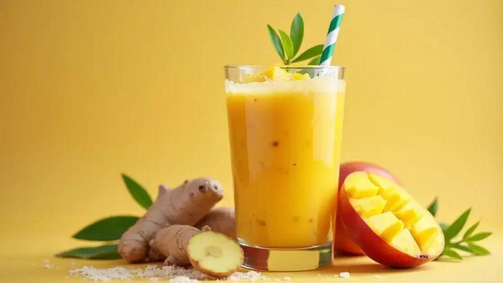 How to Make a Smoothie with Mango, Ginger, and Almond Milk